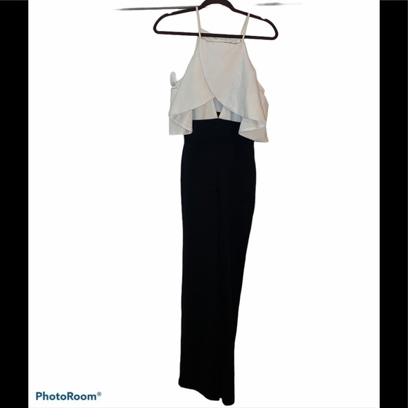 Cold Shoulder Stripe Jumpsuit size 2 - Picture 2 of 7